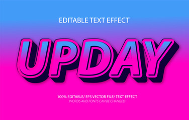 Update editable text effect, 3D editable text template.	