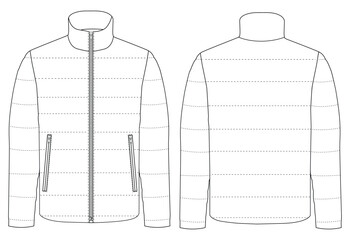 Men's Mountain Padded puffer Jacket Isolated Winter vector illustration © GD TAWHIDUL