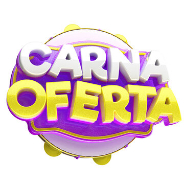 CARNA OFERTA SELO 3D CARNAVAL COM PANDEIRO 