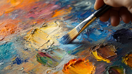 Obraz premium hand with brush