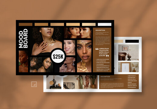 Stylish Face Moodboard Layout