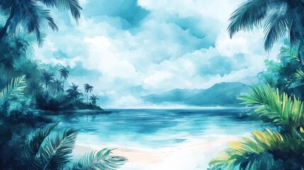 Tropical Seascape Painting