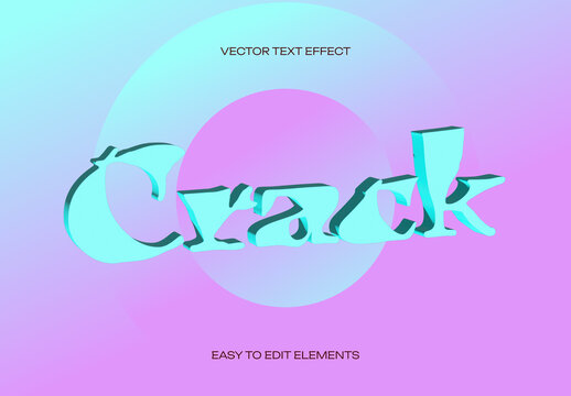 Crack Text Effect Design