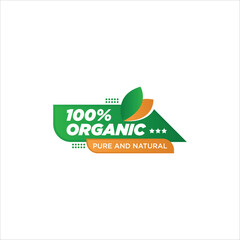 100% Organic text banner - Hundred percent Organic text post