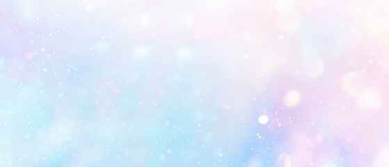 A soft pastel background blends blue and pink tones with scattered bokeh light spots creating a dreamy atmosphere. The delicate gradient background, Generative AI