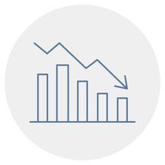 Recession Icon, Navigating Economic Challenges During a Recession, Strategies for Resilience in Times of Economic Downturn icon