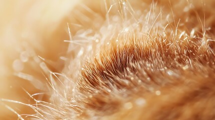 Close Up Of Light Brown Animal Fur Texture