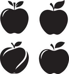Apple Silhouette Collection - Vector Illustrations