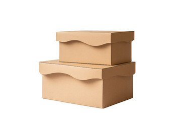 a pair of brown boxes