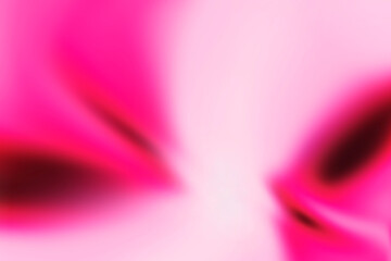 淡いピンク背景に寄せるビビッドなピンク色の生命体風抽象イメージ