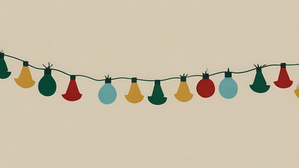 christmas decoration hanging on a clothesline
