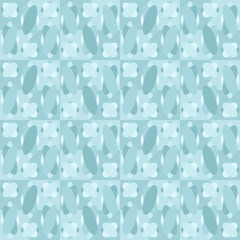 Geometric pastel blue seamless pattern
