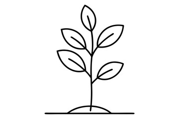 A simple Sapling Stories  line art vector
