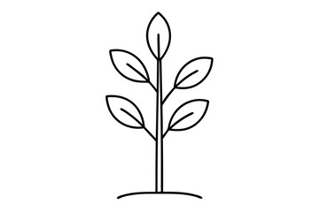 A simple Sapling Stories  line art vector