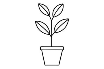 A simple Sapling Stories  line art vector