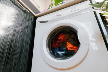 Dryers - comfort in drying clothes at home, drying clothes after washing, laundry process in action.