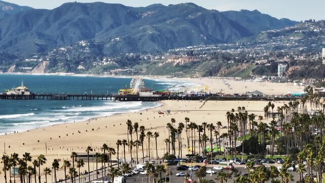 Iconic view of Venice beach. Los Angeles, California, USA