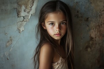 Fototapeta premium Full length image of a young brunette female