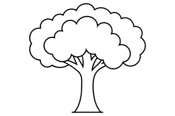 A simple Tree Tales line art vector