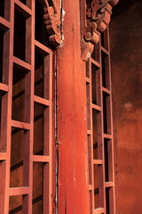 Red vintage wood architecture