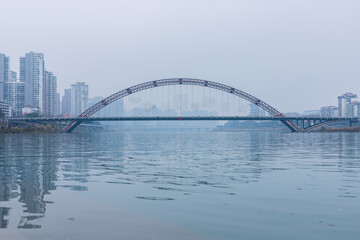 Fule Bridge, Fujiang River, Mianyang, Sichuan, China