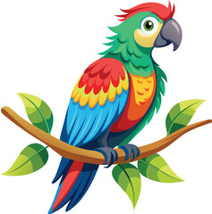 parrot on a branch of a tree