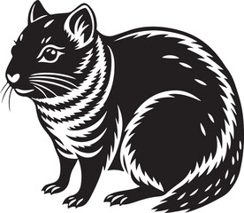 Obraz premium Silhouette Rock Hyrax afro african Savanna animal.