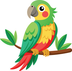 parrot on a branch of a tree
