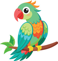parrot on a branch of a tree
