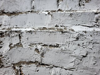 Fototapeta premium Wall With White Bricks 