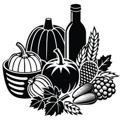 thanksgiving essentials white background.