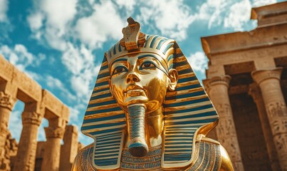 The Great Sphinx of Giza, an ancient limestone statue with a lion&rsquo;s body and a human head, symbolizing mystery and Egyptian civilization.