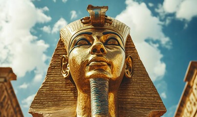 The Great Sphinx of Giza, an ancient limestone statue with a lion’s body and a human head, symbolizing mystery and Egyptian civilization.