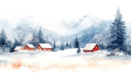 Naklejka premium Winter Wonderland Scene