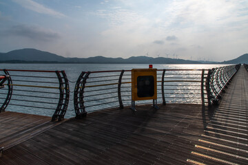 Obraz premium footbridge on the sea