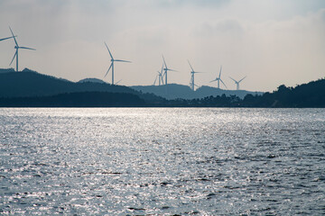wind power generators on the island