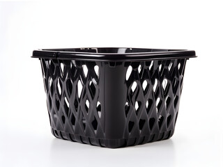 plastic basket, isolated on white