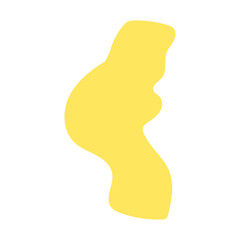 abstract blobs pastel yellow for background