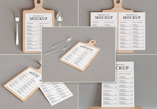 Restaurant Menu Mockup