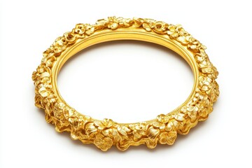 Obraz premium Isolated gold frame on white