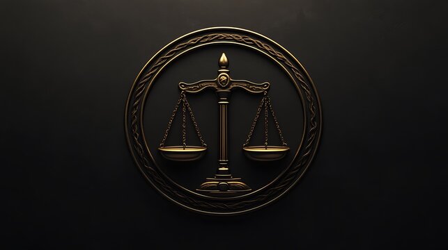Unique dark lawyer logo design featuring bold and sleek style image
