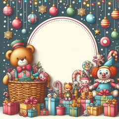 Obraz premium christmas greeting card with place for text