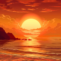 Fototapeta premium Glistening morning sky backgrounds at sunrise