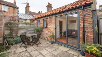 Stylish annexe house extension in the uk with elegant white highlights for home improvement