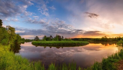 Reflective Lake in Scenic Nature
