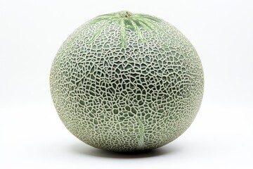 Isolated white background green melon