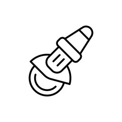 Angle grinder outline icons, minimalist vector illustration ,simple transparent graphic element .Isolated on white background