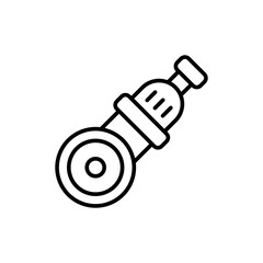 Angle grinder outline icons, minimalist vector illustration ,simple transparent graphic element .Isolated on white background