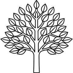 Obraz premium Fractal-Inspired Tree Endless Branch Patterns Line Art