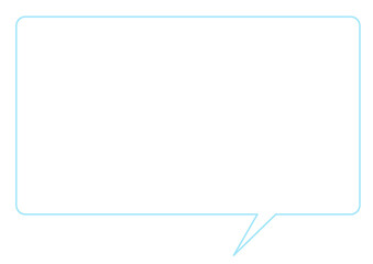 水色の四角い吹き出し